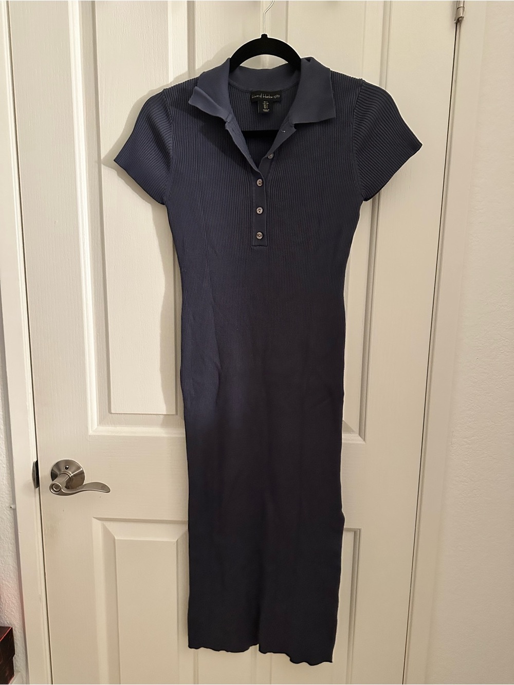 House of Harlow 1960 Blue Ribbed Maxi Dress